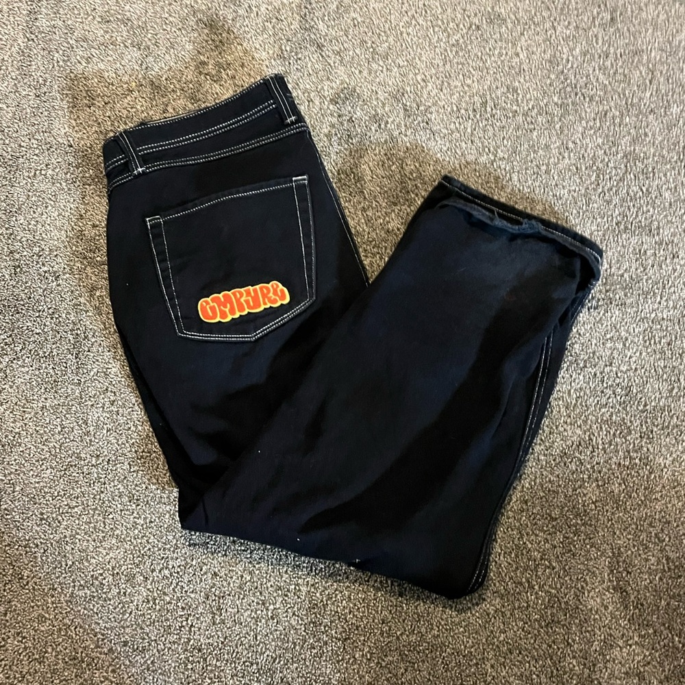 Empyre Black Jeans with Orange Logo